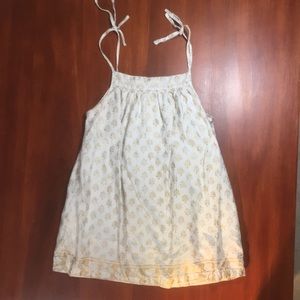 Spaghetti strap gold floral tank top